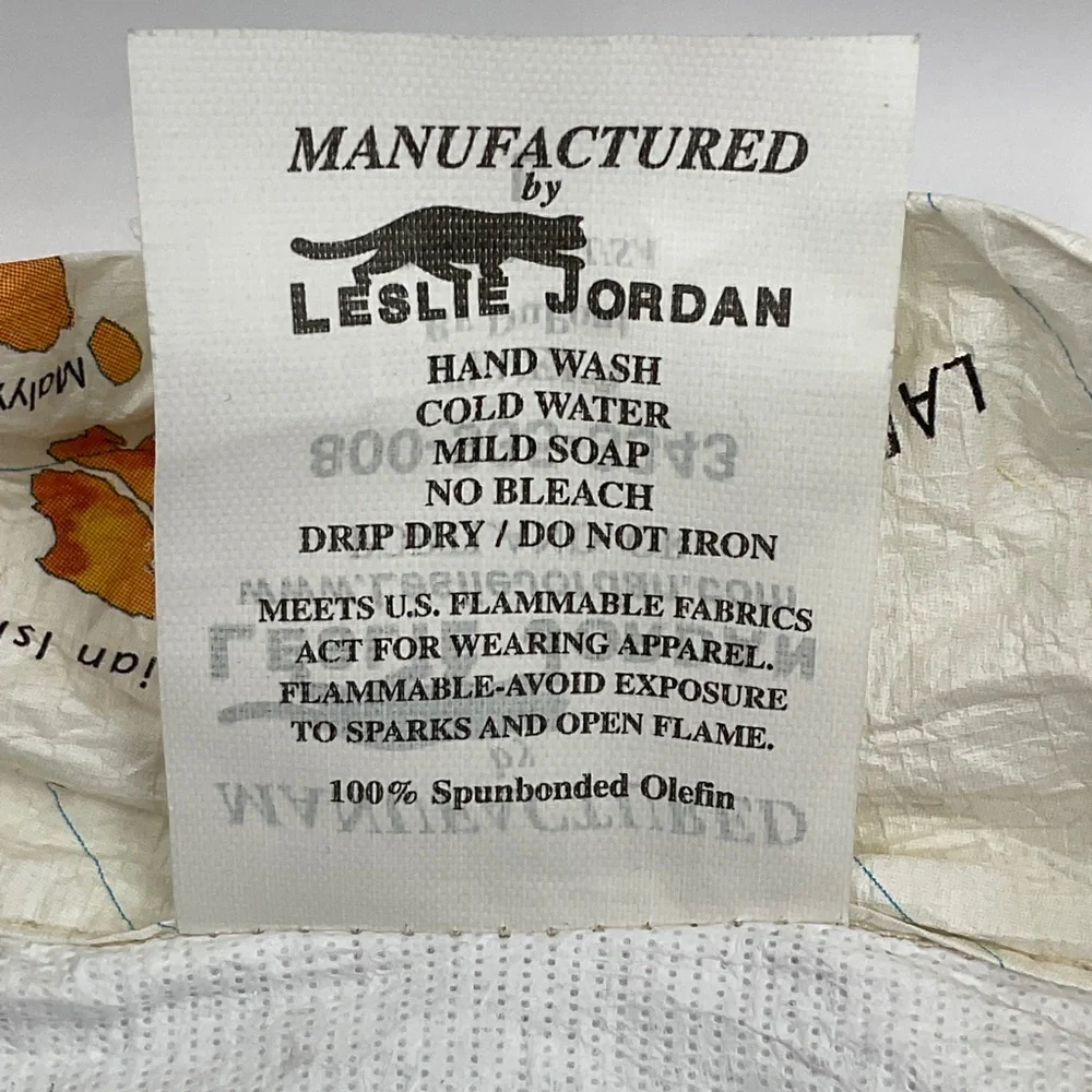 Tyvec RARE Y2K Vintage Leslie Jordan Map Jacket Collector’s Item Kurt Cobain L - Picture 10 of 16